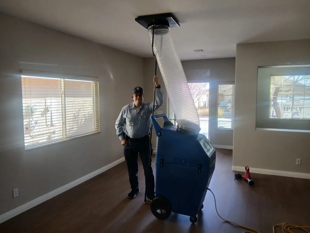 Professional Dryer Vent Cleaning work inside a Los Angeles home